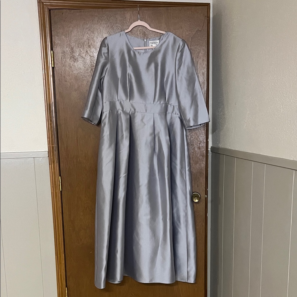 Sophisticated Silver Long Sleeve Dress